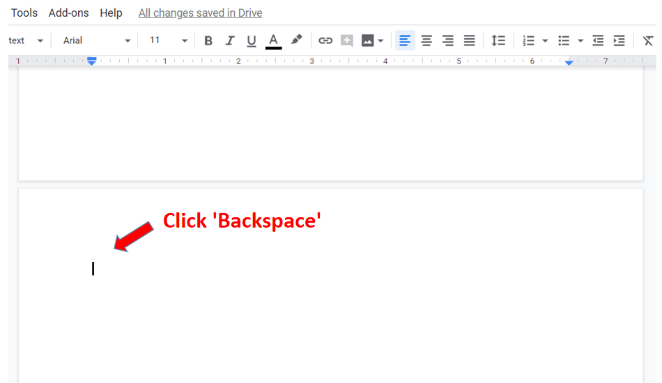 how to delete blank page