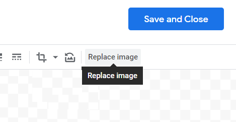 Replace image in Google docs
