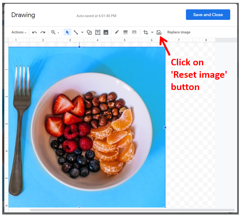 Rest Image in Google Docs