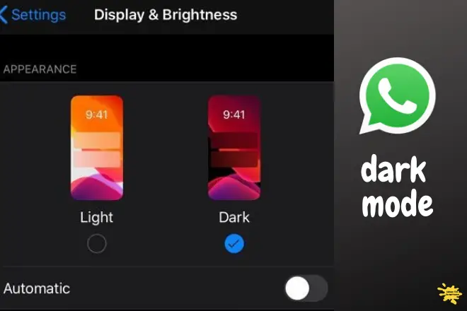 Benefits of dark mode in whatsapp
