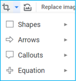 Shapes in Google Docs