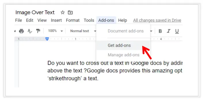 Image Over Text in Google Docs